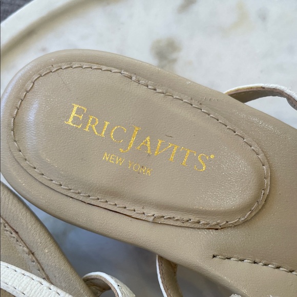 Eric Javits Women's Sandals in Cream and tan - Picture 2 of 5